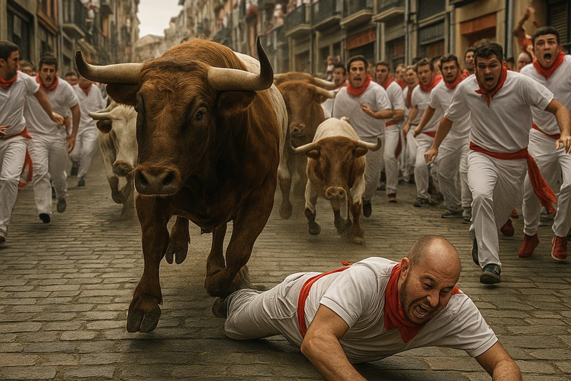 Running of the Bulls – Pampeluna, Hiszpania Running of the Bulls – Pampeluna, Hiszpania